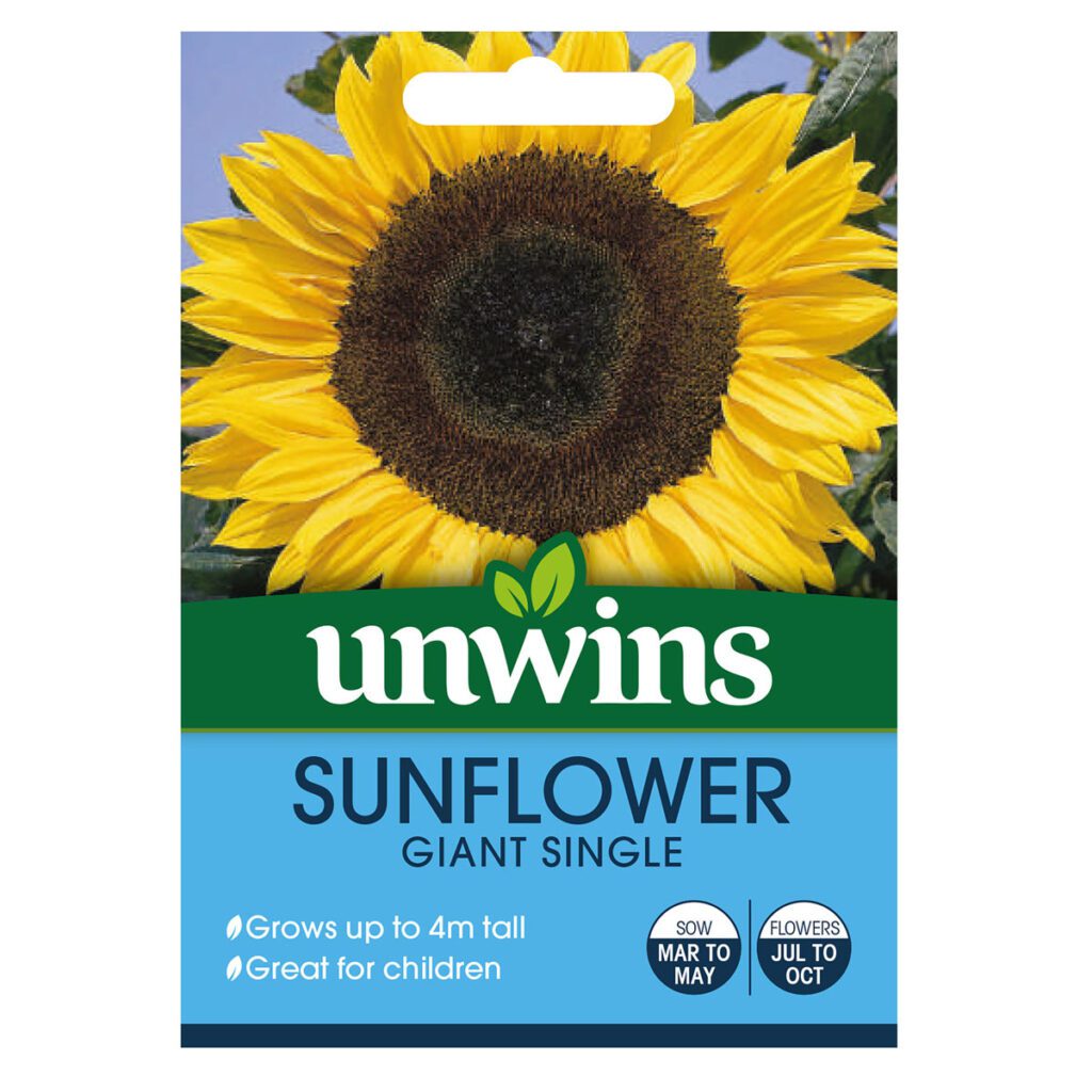 Unwins Sunflower Giant Single Seeds 5051618031677 2